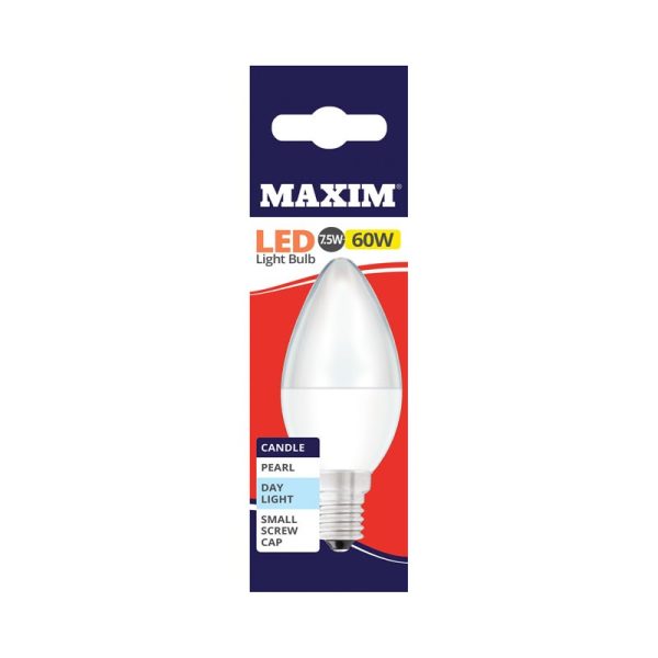 MAXIM LED CANDLE SES 60W D/L PACK OF 10