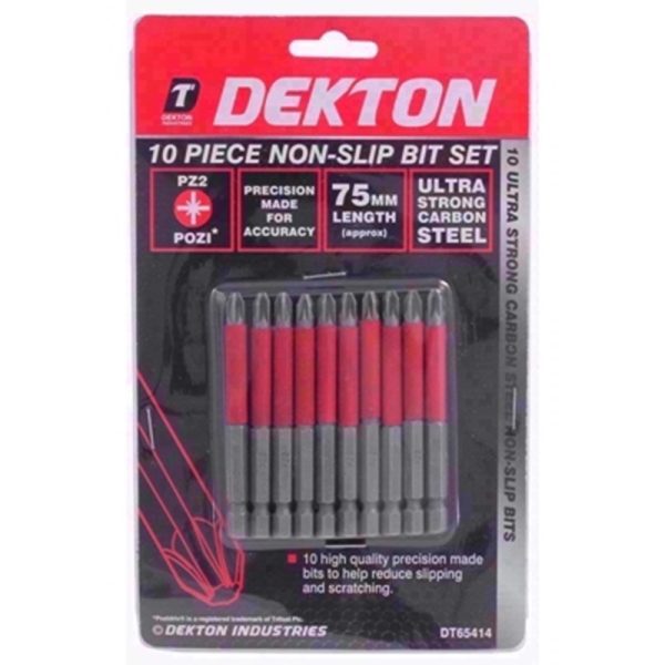 DEKTON NON-SLIP BIT SET 10PC