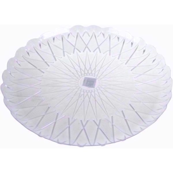 EURO CLEAR ROUND PLASTIC TRAY 33CM