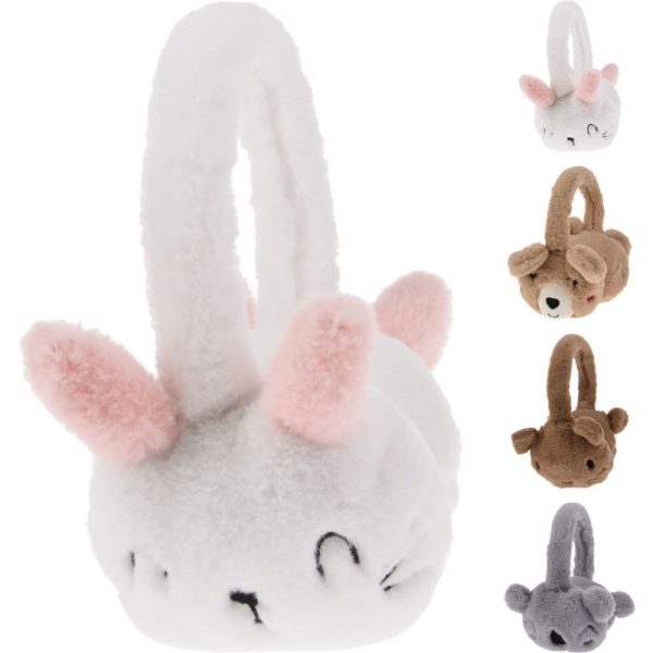 ANIMAAL EARMUFFS KIDS 4 ASSORTED