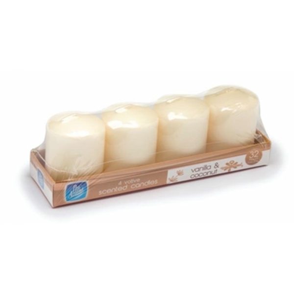 PAN AROMA CANDLE VOTIVE COCO/VANILLA 3PCE