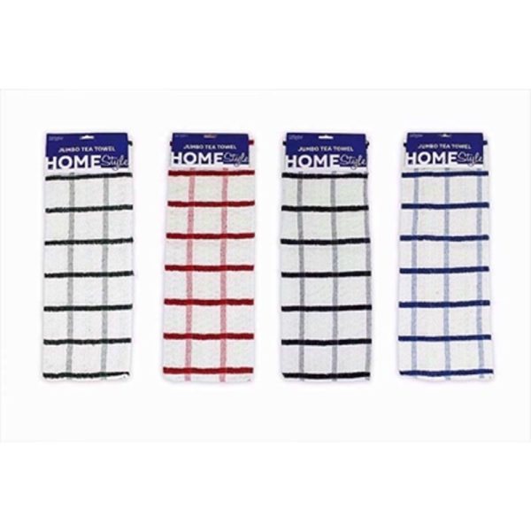 ROYLE HOME STYLE JUMBO TEA TOWEL PACK OF 12