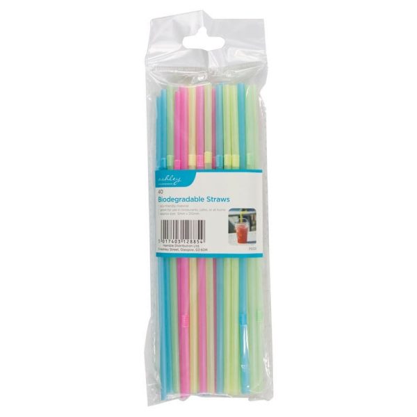 ASHLEY BIODEGRADABLE STRAWS 40PCE