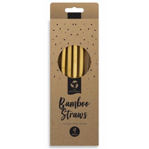 BAMBOO STRAWS PACK OF 4