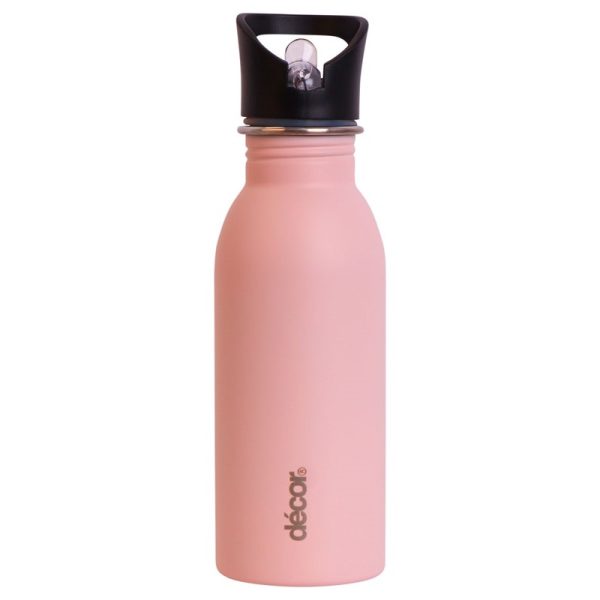 DECOR SNAP N SEAL STAINLESS STEEL BOTTLE BRIGHT PINK 500ML