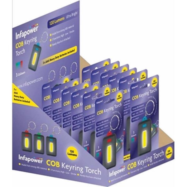 INFAPOWER COB KEYRING TORCH PACK OF 12