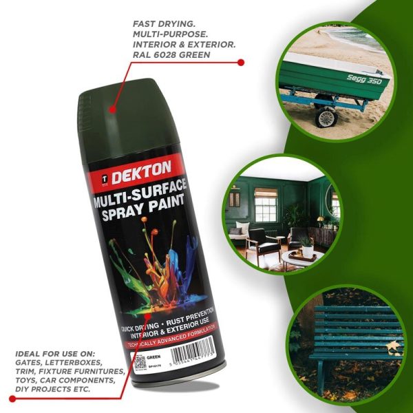 DEKTON SPRAY PAINT GREEN 400ML