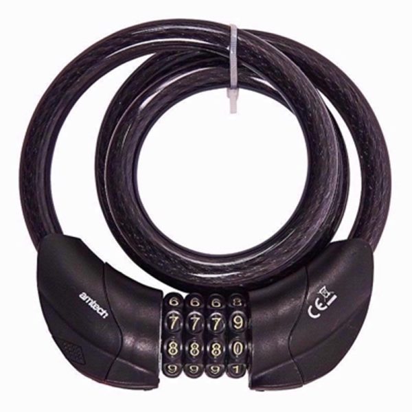 AMTECH CABLE LOCK LED COMBINATION