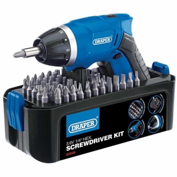 DRAPER CORDLESS LI-ION SCREWDRIVER KIT