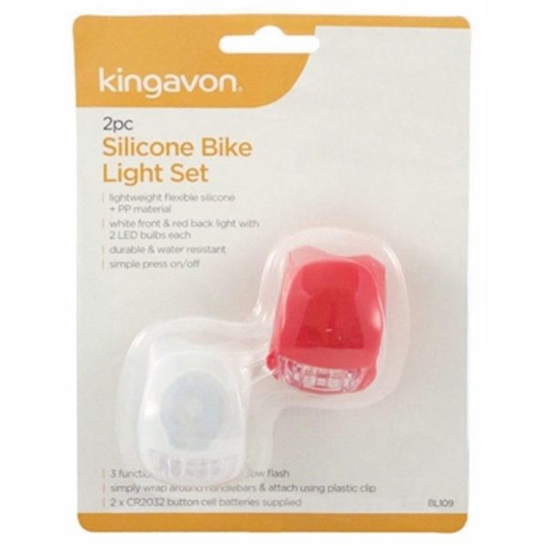 KINGAVON SILICONE BIKE LIGHT SET