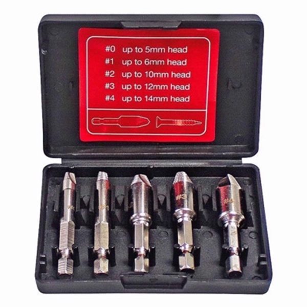 AMTECH CROSS HEAD SCREW REMOVER SET 5PC