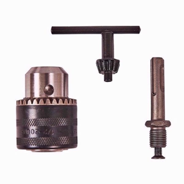 AMTECH DRILL CHUCK ADAPTOR/KEY 3PC SET