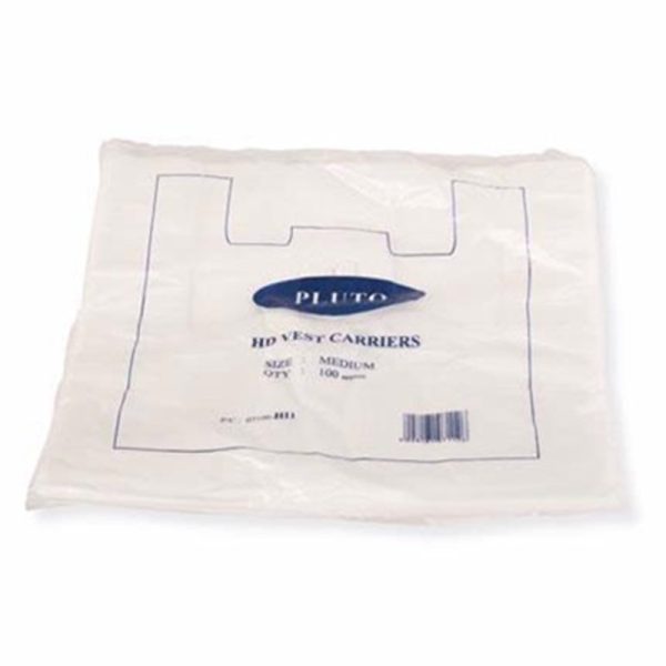 CARRIERS BAGS SMALL PACK OF 100 10X15X18INCH