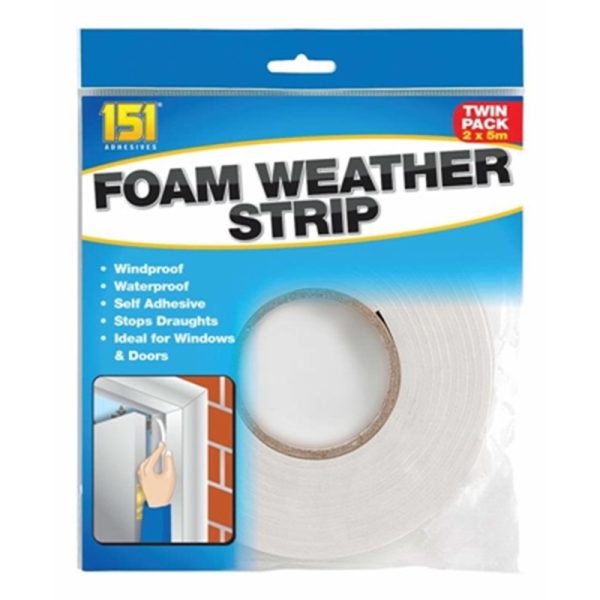 151 DRAUGHT EXCLUDER WEATHER FOAM 10M