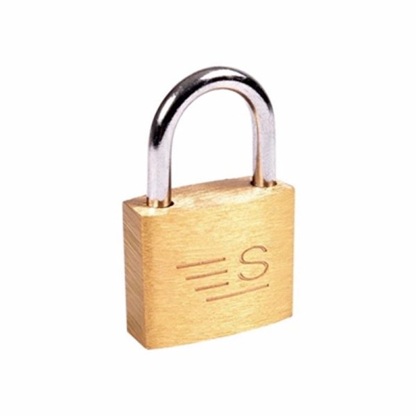 STERLING PADLOCK SINGLE LOCKING BRASS 20MM