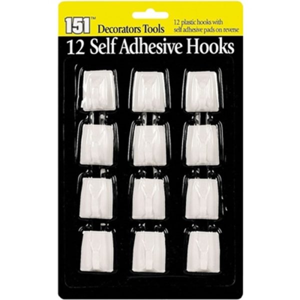 151 SELF ADHESIVE HOOKS PACK OF 12