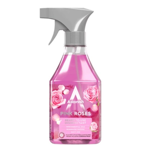 ASTONISH PINK ROSES READY TO USE DISINFECTANT 550ML PACK OF 12