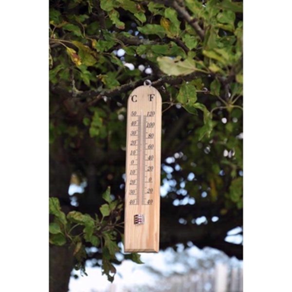 KINGFISHER WOODEN THERMOMETER