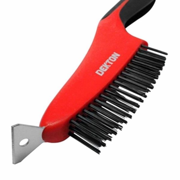 DEKTON WIRE BRUSH WITH SCRAPER 14 INCH