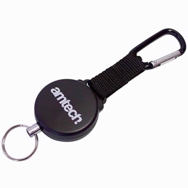 AMTECH KEYRING RECOIL WITH CARABINER