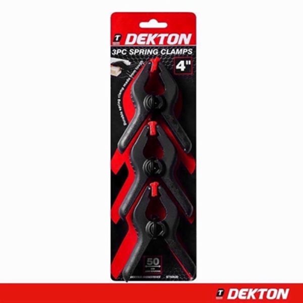 DEKTON SPRING CLAMP 4INCH 3PCS