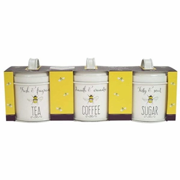 BEE HAPPY SET 3 TIN CANNISTERS