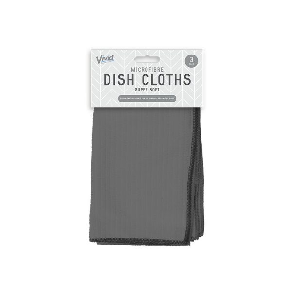 TREND MICROFIBRE DISH CLOTHS PACK OF 3