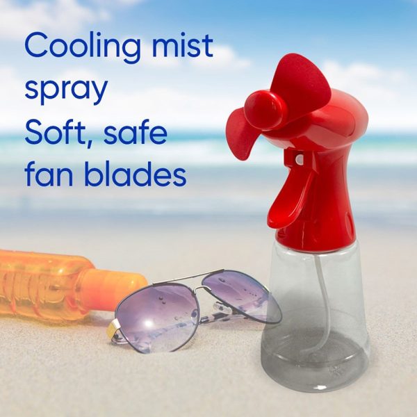 BRIGHT & HOMELY FAN HANDHELD WATER MIST SPRAY FAN ASSORTED COLOURS