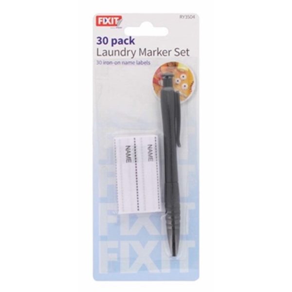 LAUNDRY MARKER SET IRON ON SET 30