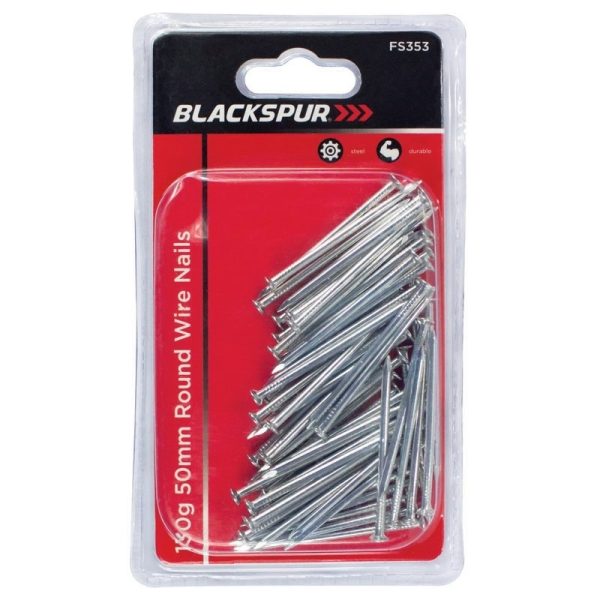 BLACKSPUR ROUND WIRE NAILS 130G 50MM