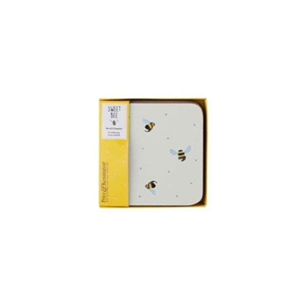 PRICE & KENSINGTON BEE COASTERS SET4