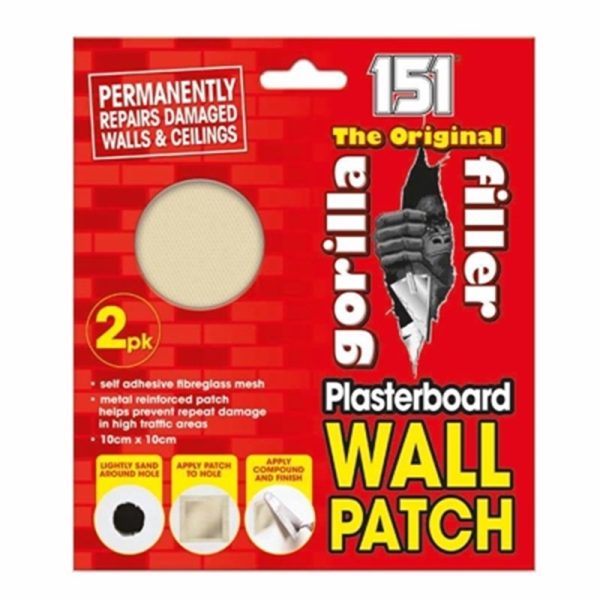 GORILLA FILLER WALL PATCH 10 X10 PACK OF 2