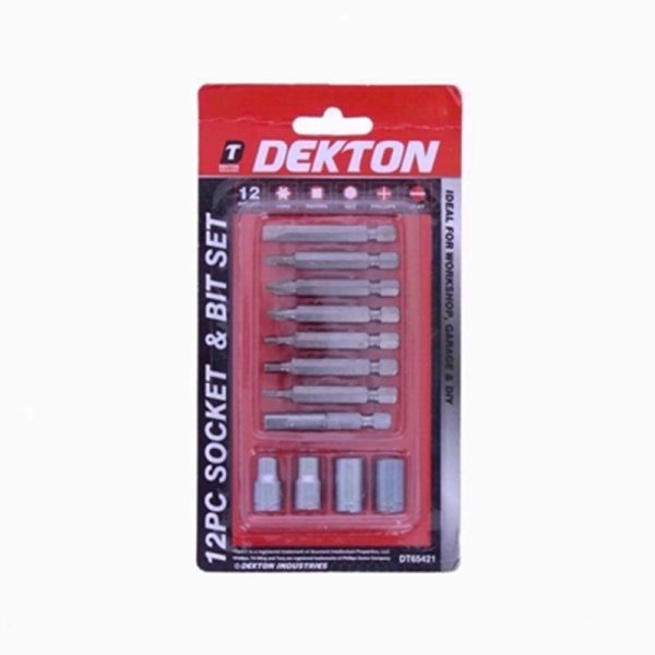 DEKTON SCREWDRIVER BITS 12PC