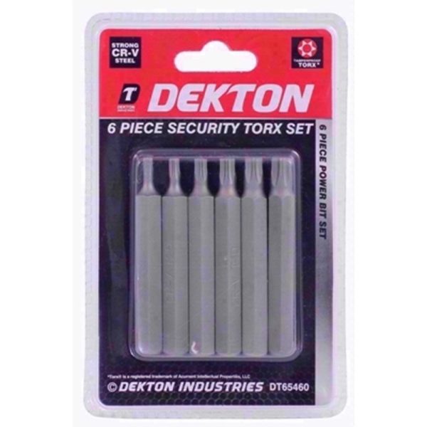 DEKTON SECURITY TORX SET 6PC