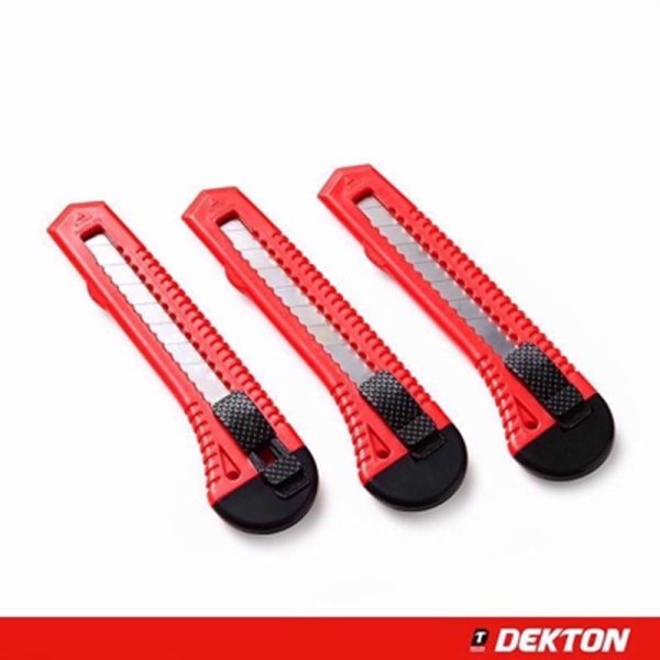 DEKTON SNAP OFF KNIFE LARGE 3PC