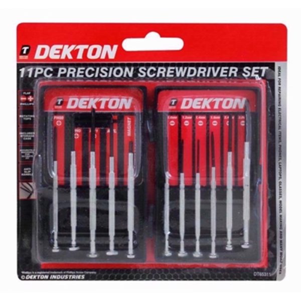 DEKTON PRECISION SCREWDRIVER 11PC SET