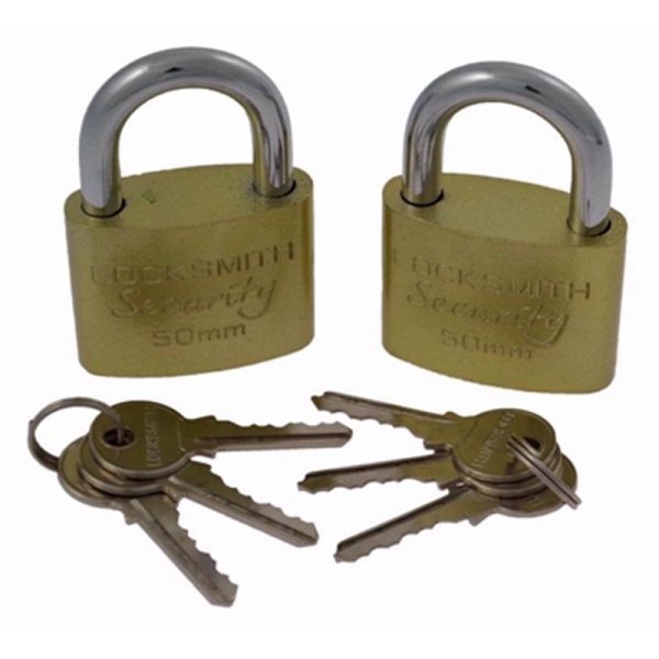 LOCKSMITH PADLOCK TWIN 50MM