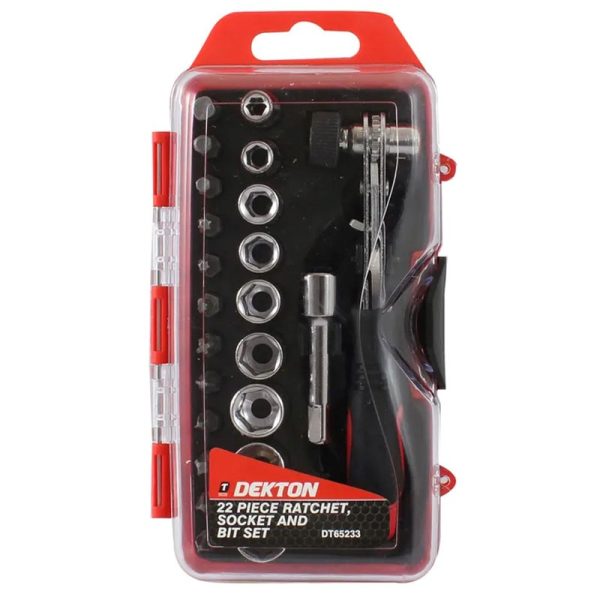 DEKTON RACHET WRENCH,BIT AND SOCKET SET