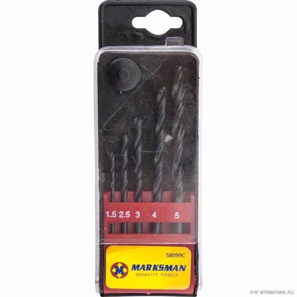 MARKSMAN DRILL SET HSS 5PC