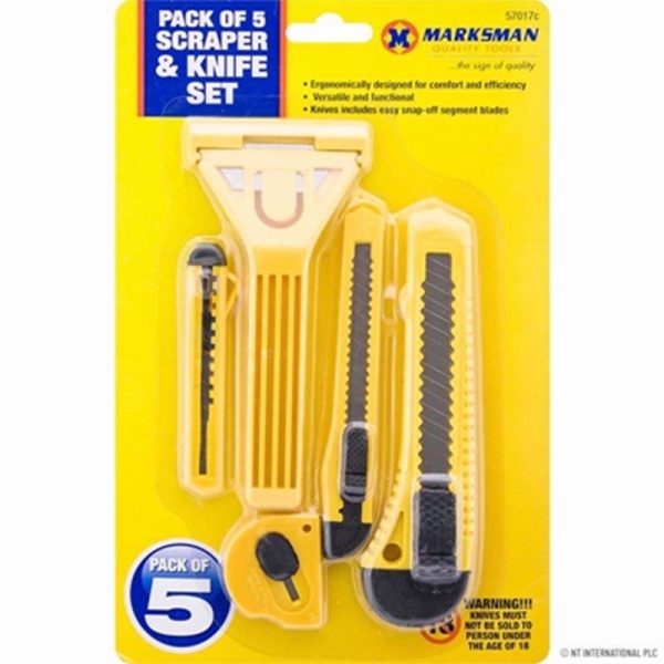 MARKSMAN KNIFE /SCRAPER SET 5PC