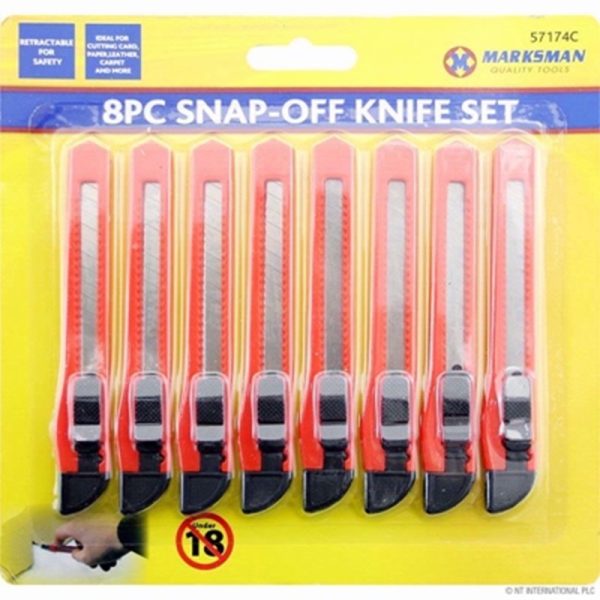 MARKSMAN KNIFE SNAP OFF 8PC