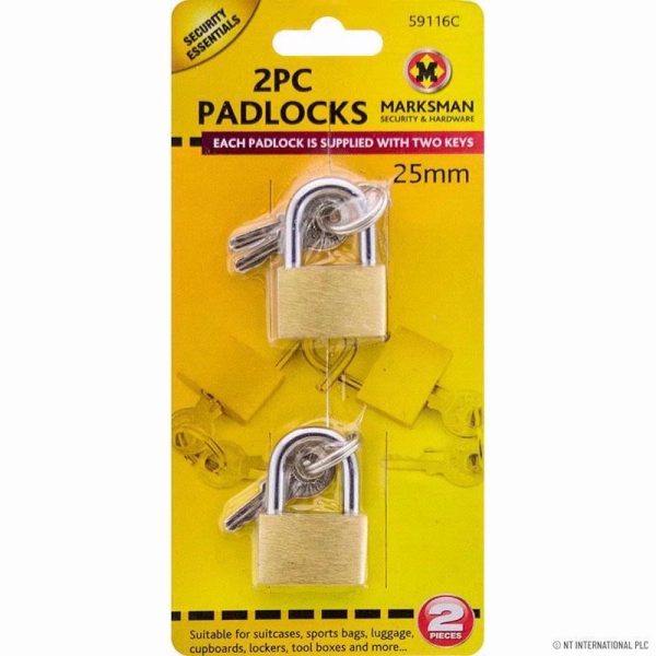 MARKSMAN PADLOCK 2PC BRASS