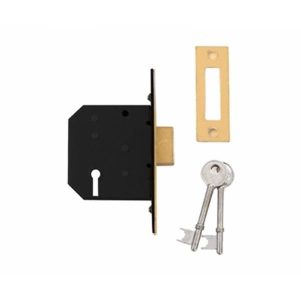 YALE ESSENTIALS DEADLOCK P/BRASS 64MM