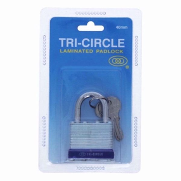 TRICIRCLE LAMINATED PADLOCK 40MM