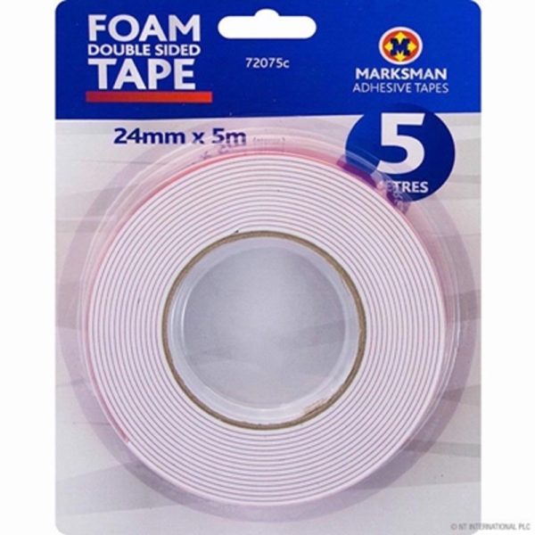 MARKSMAN TAPE DOUBLE SIDED FOAM 5M