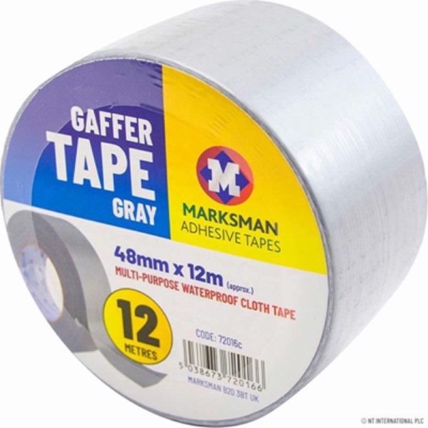 MARKSMAN TAPE GAFFER GREY 48MX12M