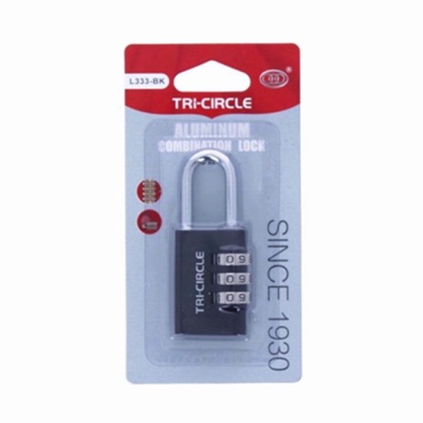 TRICIRCLE ALUMINIUM COMBINATION PADLOCK 28.5M