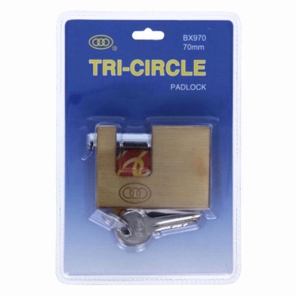 TRICIRCLE SHUTTER PADLOCK 70MM