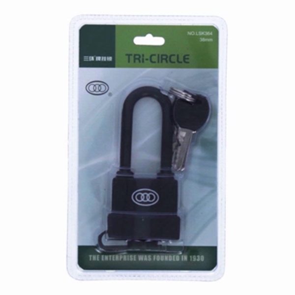 TRICIRCLE W/PROOF P/LOCK 38MM LONG SHACKLE