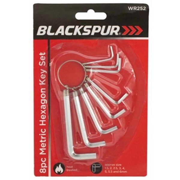 BLACKSPUR 8PCE METRIC HEX KEY SET